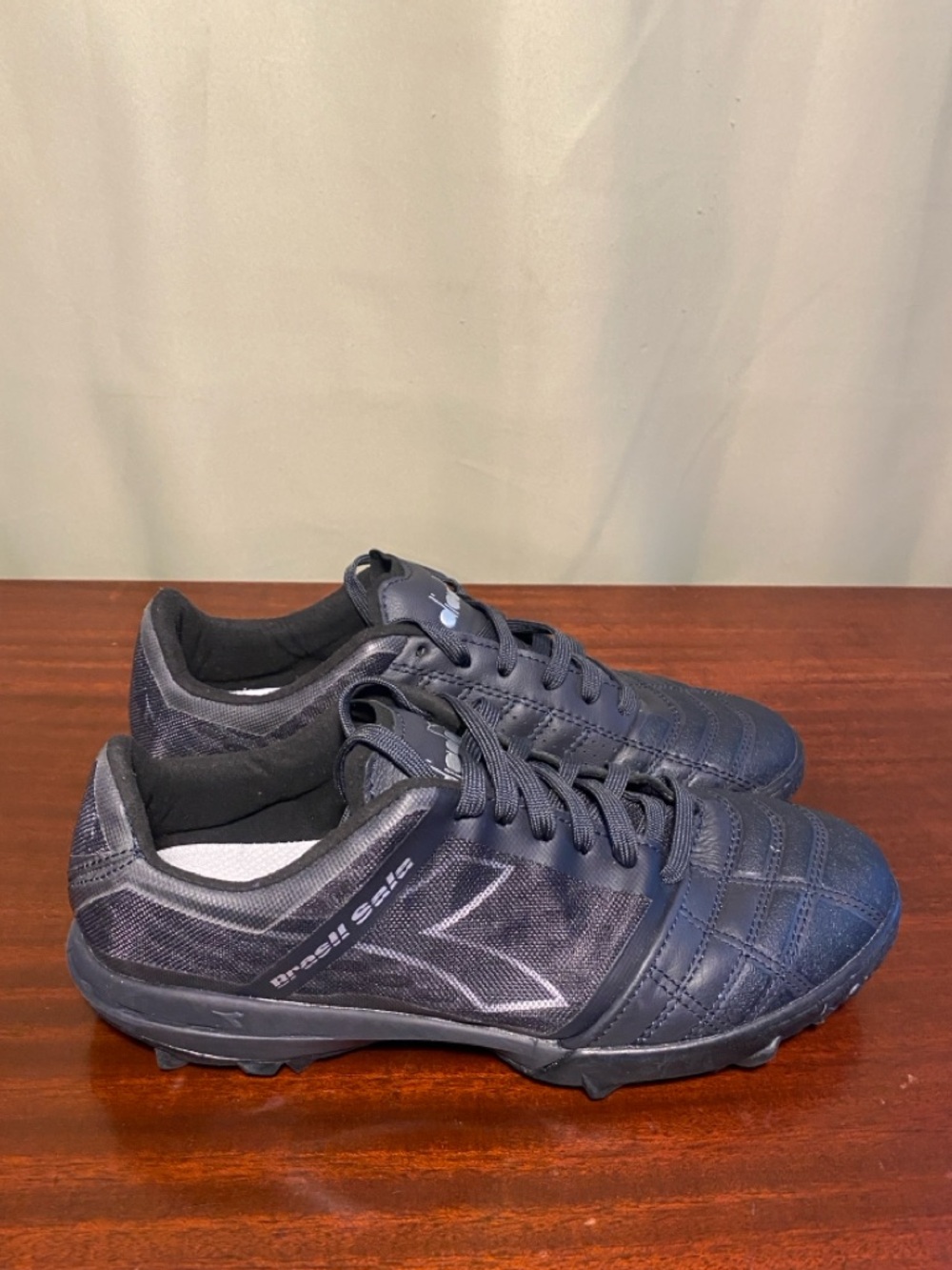 DIADORA  Brazil Sala Turf Soccer Shoe Black Mens 6.5